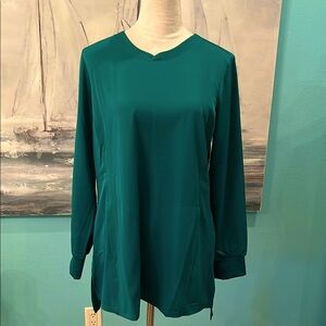 Healing Hands Teal Long Sleeve Top